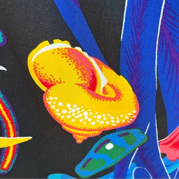 Vintage Polo Ralph Lauren Caldwell Koi Fish Button Down Tropical XL Viscose FLAW - Picture 10 of 16